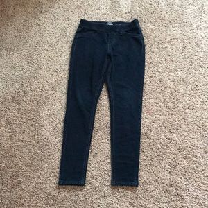 dark denim jeggings